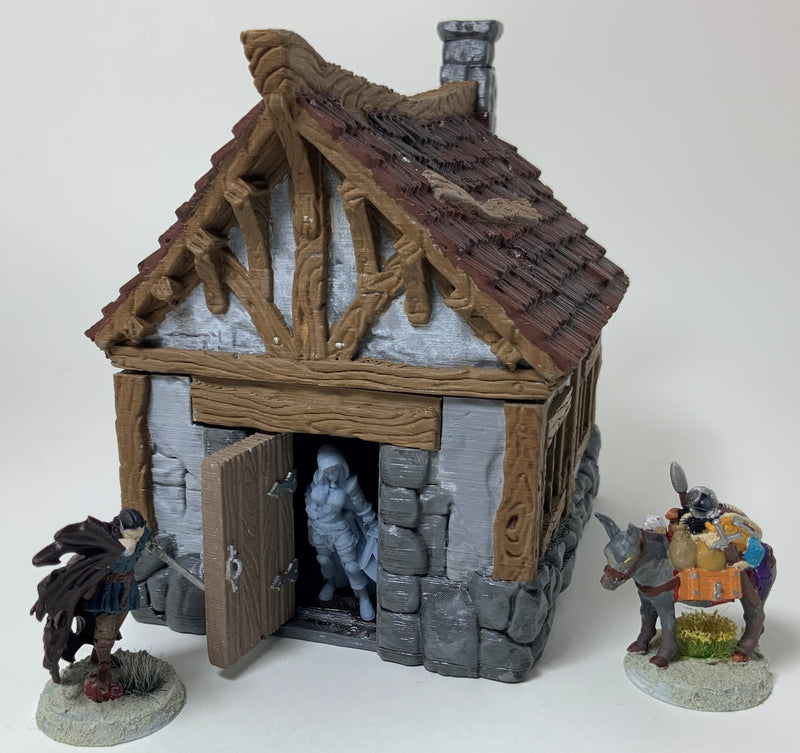 Décors miniature - Chaumière (3 choix de toiture) - DnD - Fate of the Norns - Warhammer - Non peint