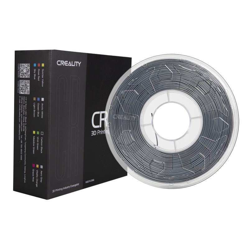 Impression 3D- CREALITY CR-PLA Series Filament PLA pour imprimante 3D, tolérance +/- 0,02 mm, 1,0 kg, 1,75 mm GRIS