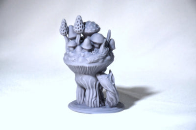 Figurine miniature - Champignon guerrier - DnD - Gris/Non-Peint