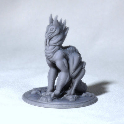 Figurine miniature - Lézards sapiens - DnD - Gris/Non peint