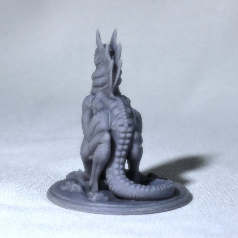 Figurine miniature - Lézards sapiens - DnD - Gris/Non peint