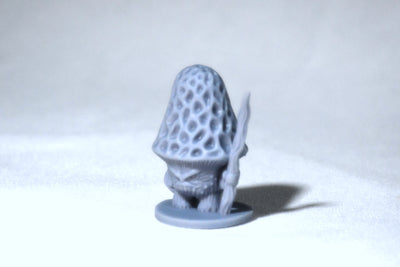 Figurine miniature - Champignon morille (Moril) - DnD - Gris/non peint