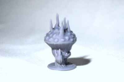 Figurine miniature - Champignon amanite - DnD - Gris/Non peint
