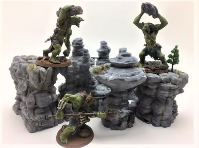 Figurine miniature - Troll (3 modèles différents) - DnD - gris/non peint