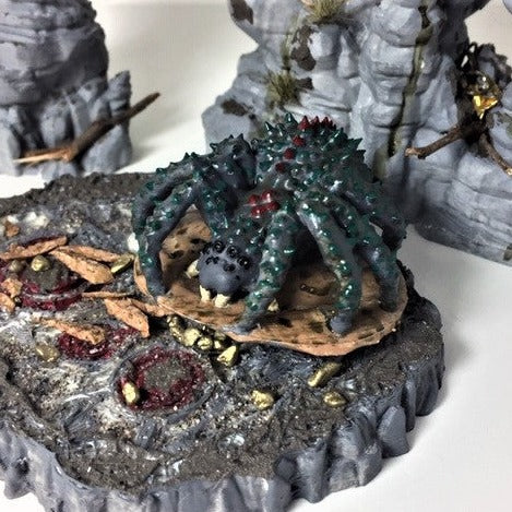 Figurine miniature -Araignée géante (Giant Spider) - DnD - Gris/Non peint
