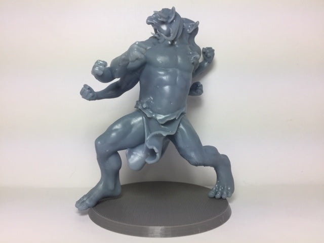 Figurine miniature - Troll sanguinaire (Dire Troll) - DnD - Gris/Non peint