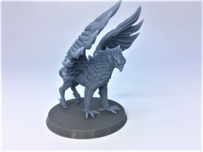 Figurine miniature - Griffon Royal - DnD - Gris/Non peint