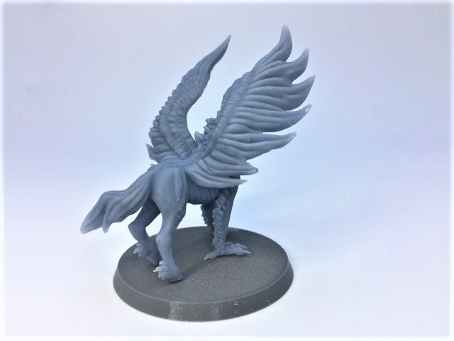 Figurine miniature - Griffon Royal - DnD - Gris/Non peint