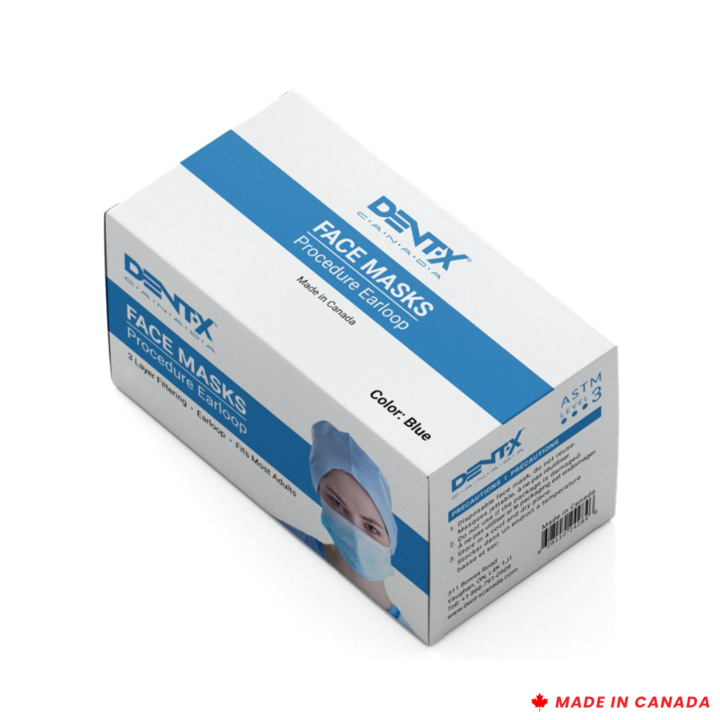 ASTM level 2-3 procedure mask (50/box) **Made in Canada