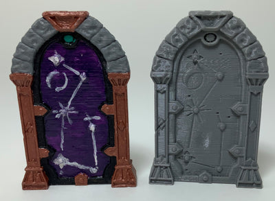 Décors miniature - Ensemble de 5 portes - DnD - Fate of the Norns - Gris/Non peint