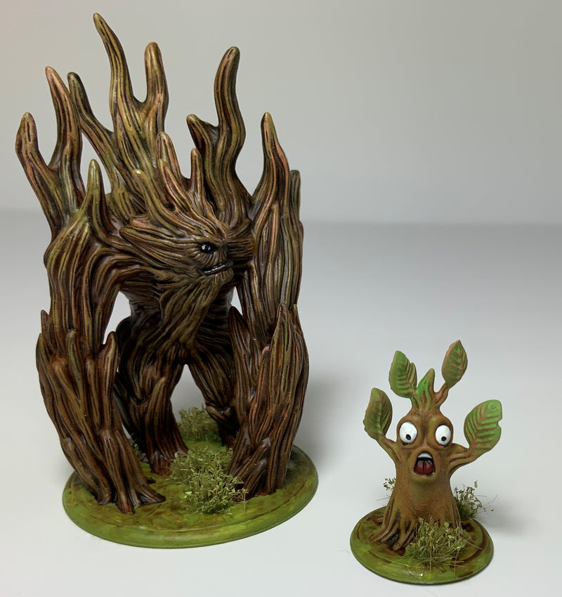 Figurine miniature - Sylvanien, jeune surpris (Treant) - DnD - Gris/Non peint