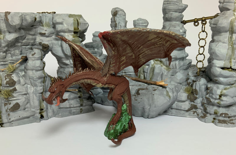 Figurine miniature - Wiverne (Wyvern) - DnD - Gris/Non peint