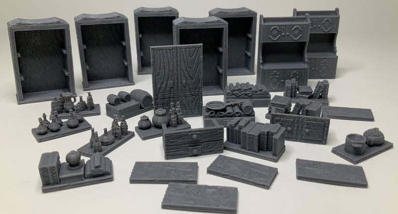 Bookcases and china cabinets - Grey/Unpainted