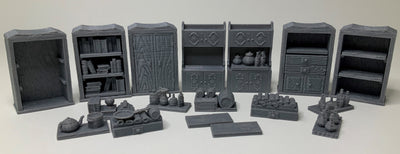 Bookcases and china cabinets - Grey/Unpainted