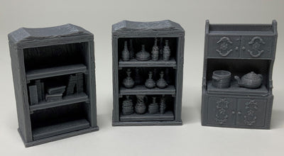 Bookcases and china cabinets - Grey/Unpainted