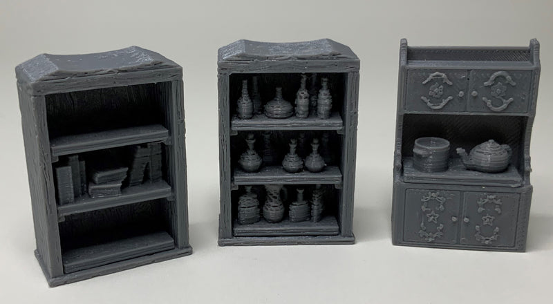 Bookcases and china cabinets - Grey/Unpainted