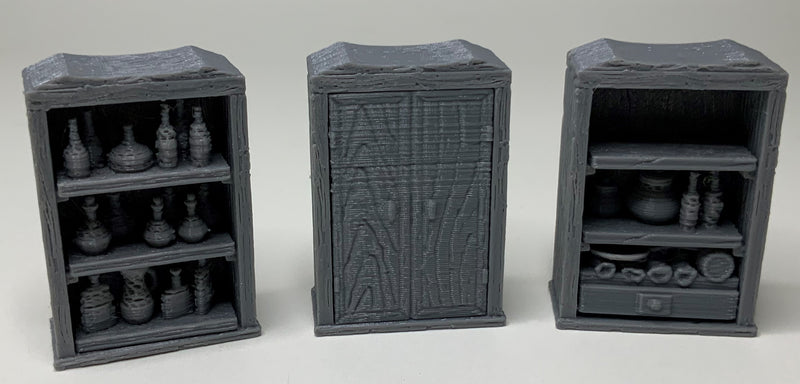 Bookcases and china cabinets - Grey/Unpainted