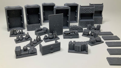 Bookcases and china cabinets - Grey/Unpainted