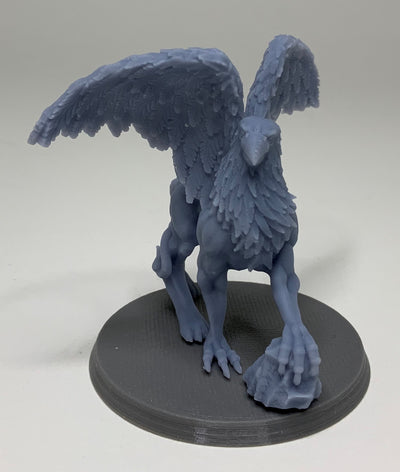 Figurine miniature - Griffon - DnD - Gris/Non peint