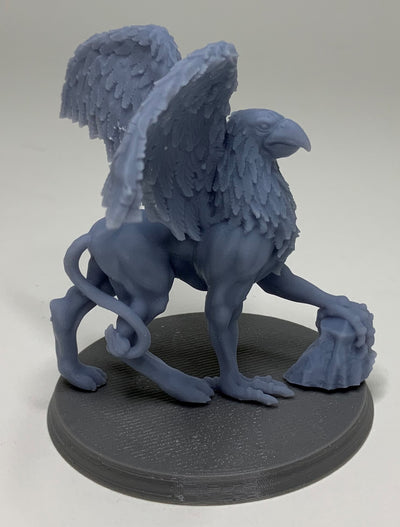 Figurine miniature - Griffon - DnD - Gris/Non peint