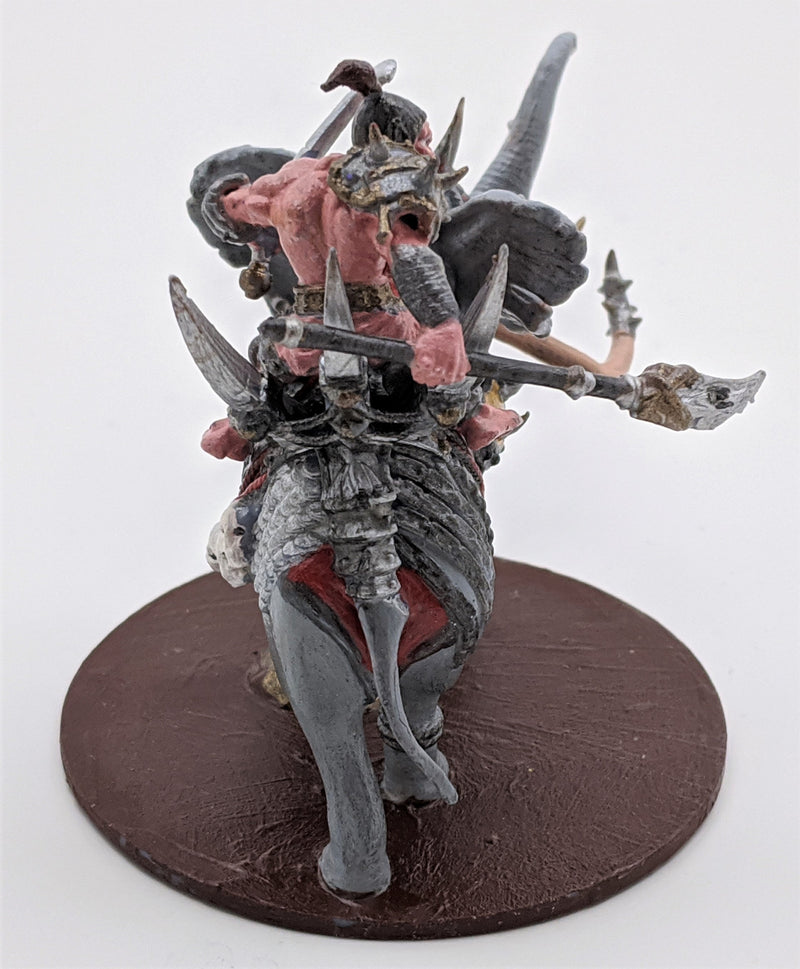 Miniature figurine - War Elephant woth Orc Rider - DnD -Gray/Unpainted