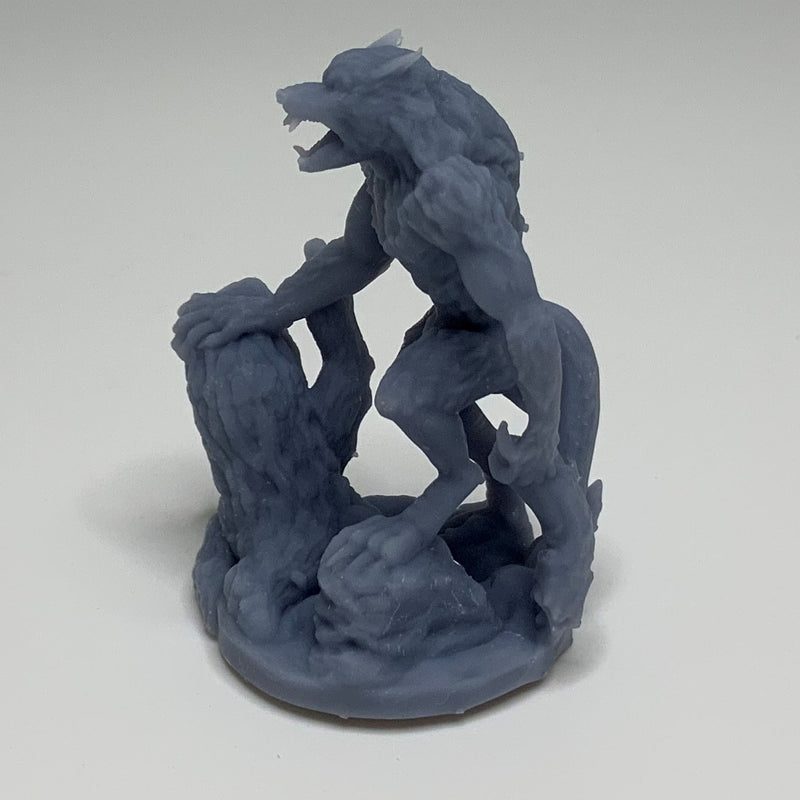 Figurine miniature - Loup-garou - DnD - Gris/Non peint