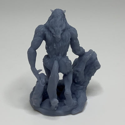 Figurine miniature - Loup-garou - DnD - Gris/Non peint