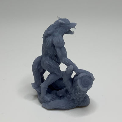 Figurine miniature - Loup-garou - DnD - Gris/Non peint